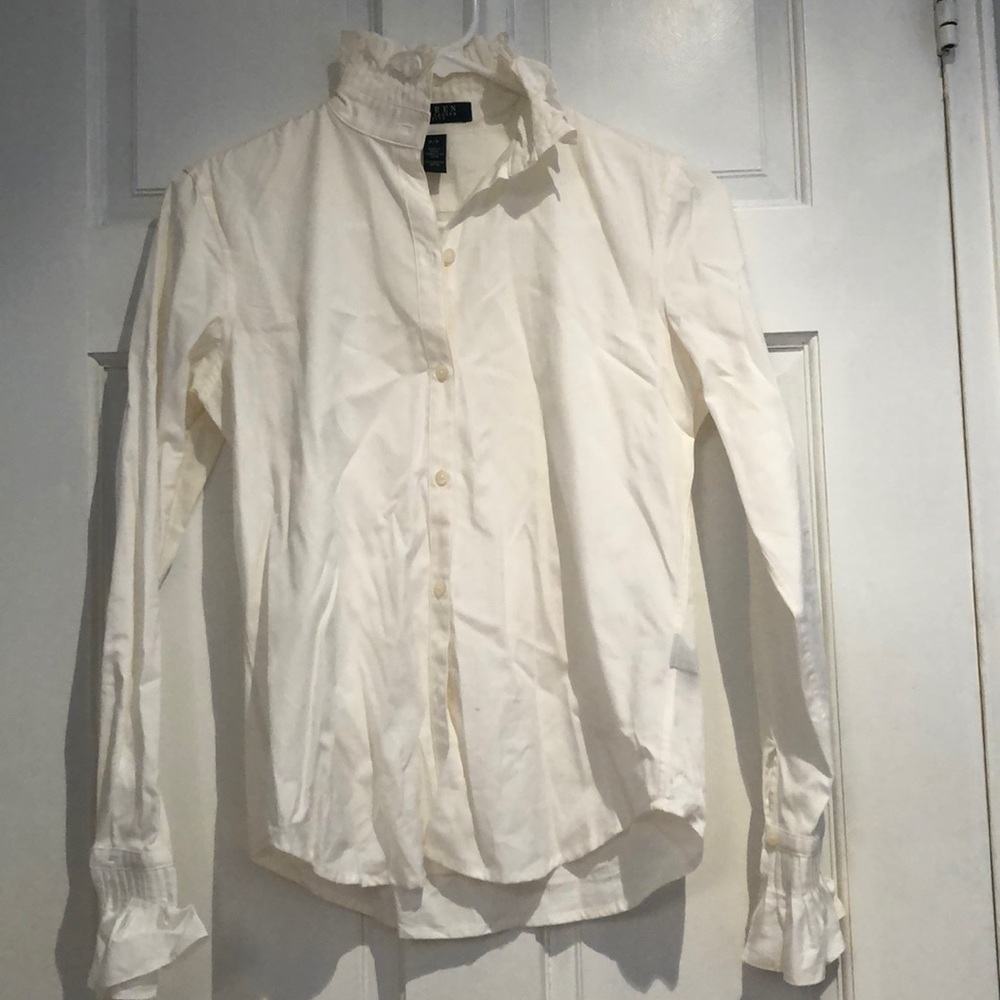 Ralph Lauren White Collar Blouse